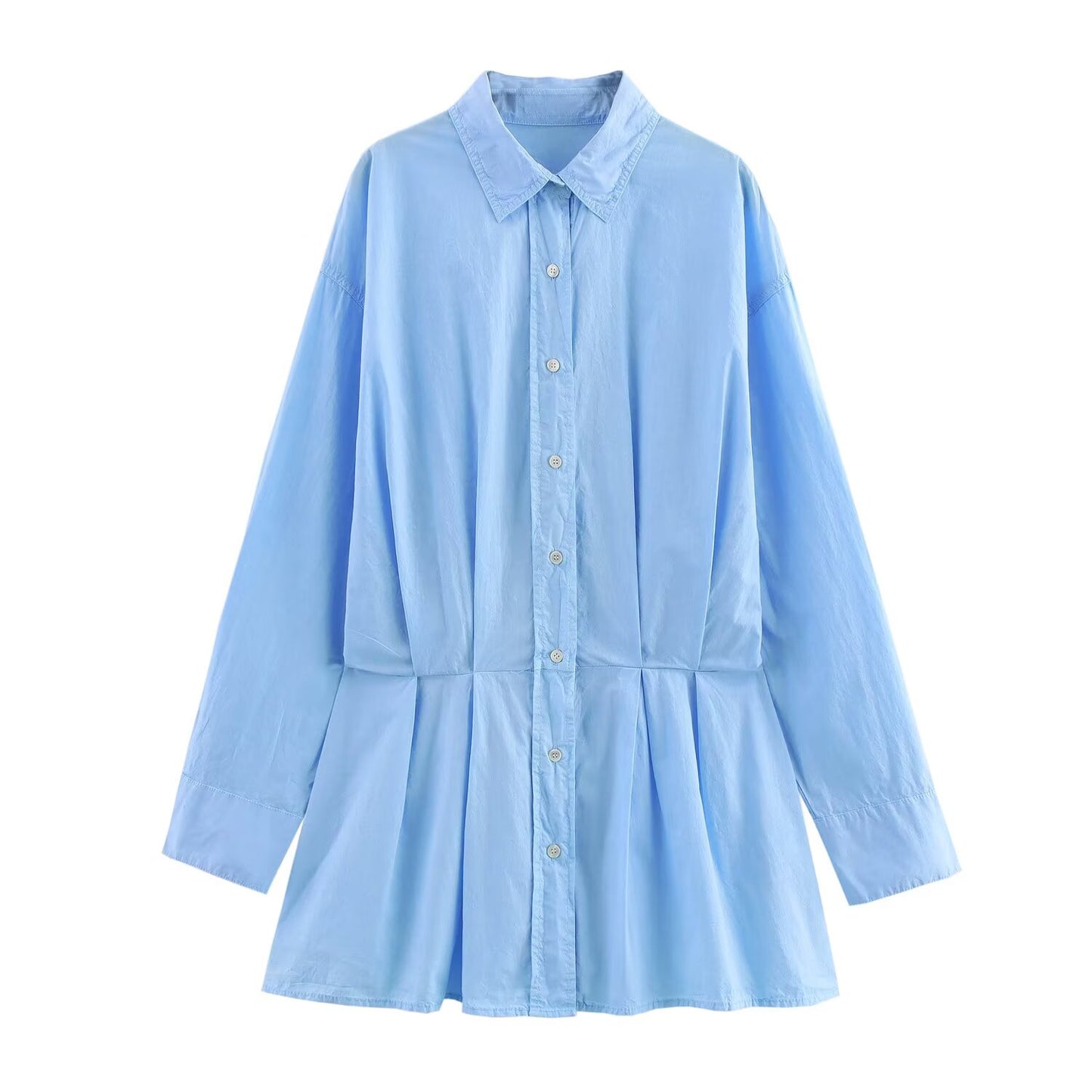 KP0021 Women's new chic Fashion Casual Joker Shirt Short Long Sleeve Dress Retro Women's chic dress women's
