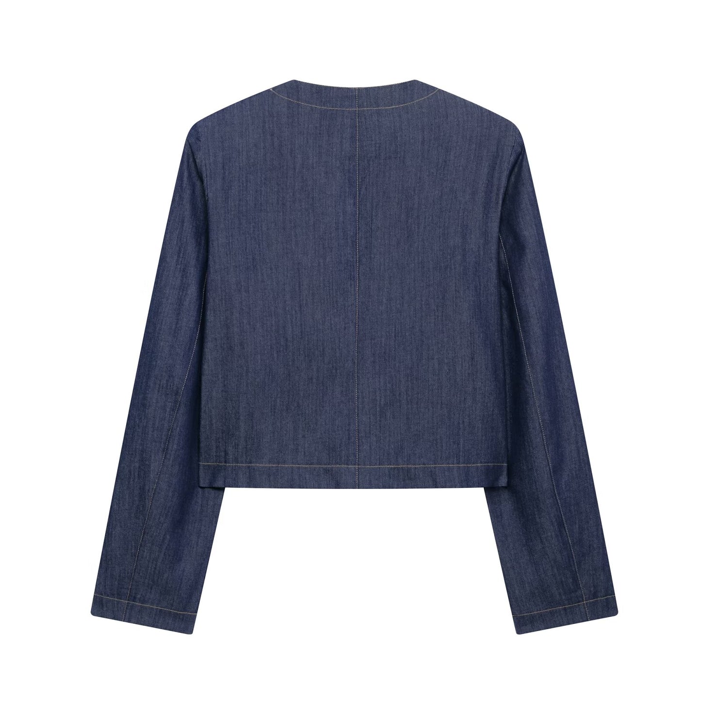 KP0117 Women 2025 New Fashion Contrast stitching short jacket