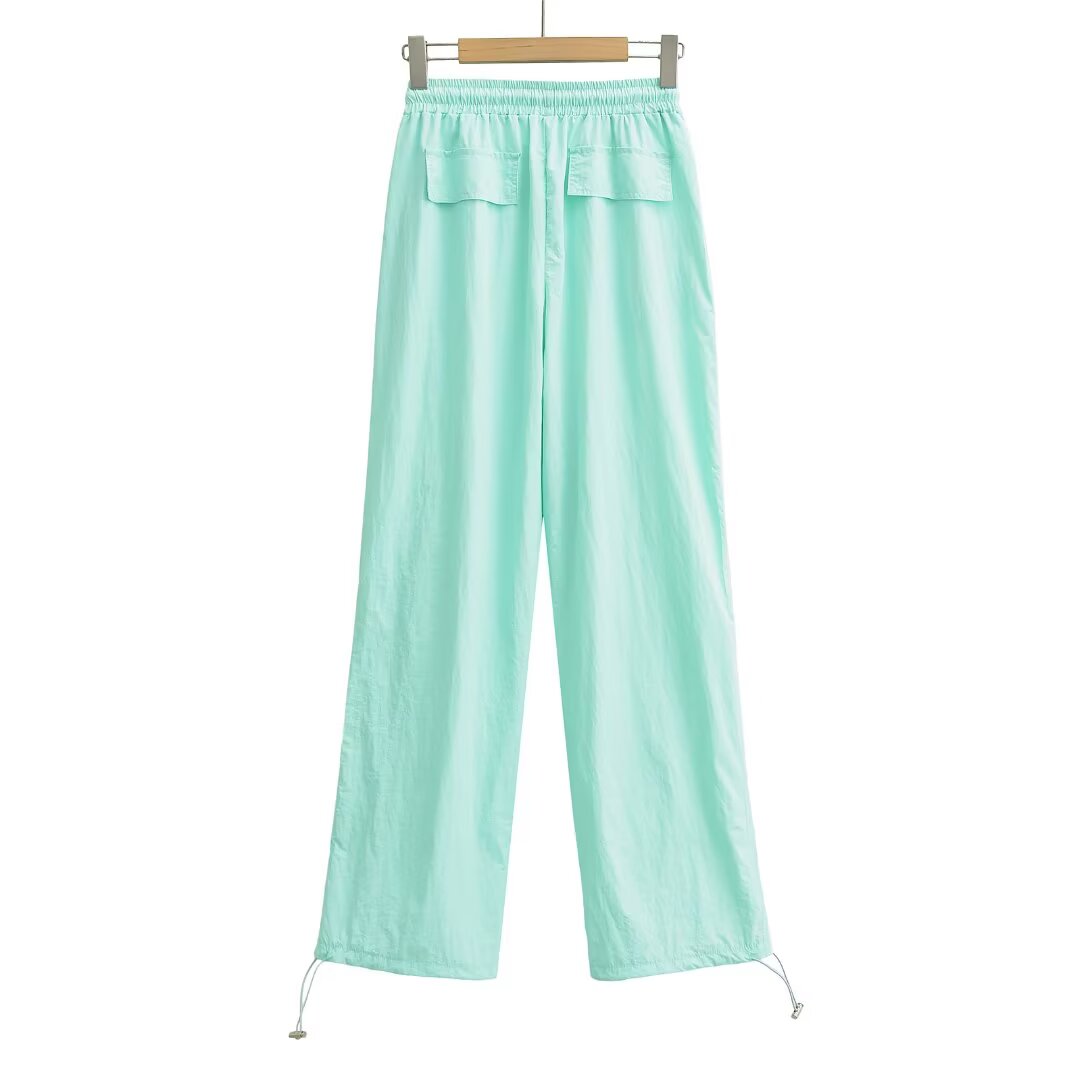 KP0169 Women's 2025 New Fashion Tooling Wide-leg Pants