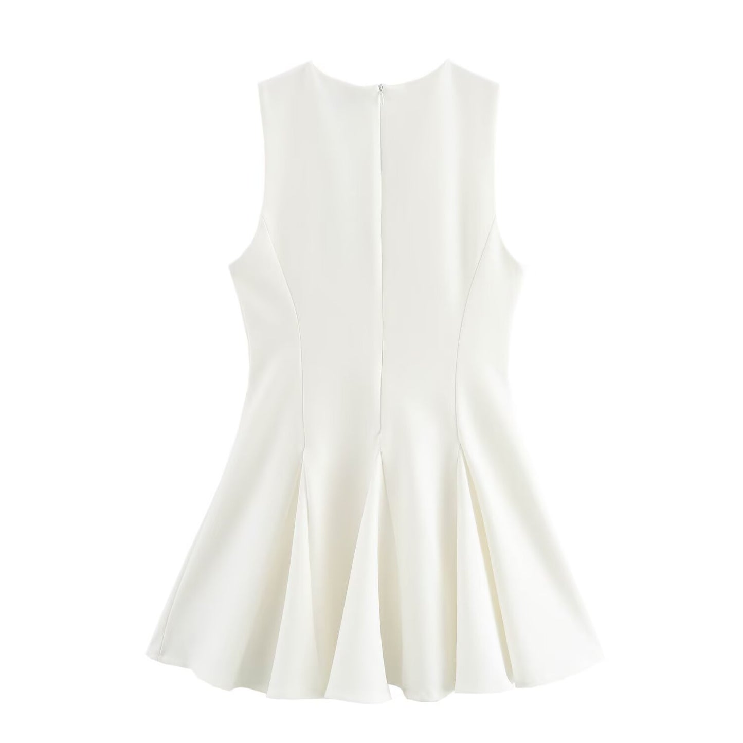 KP0034 Women's new chic Fashion Joker temperament bow mini dress retro sleeveless women's chic dress Mujer