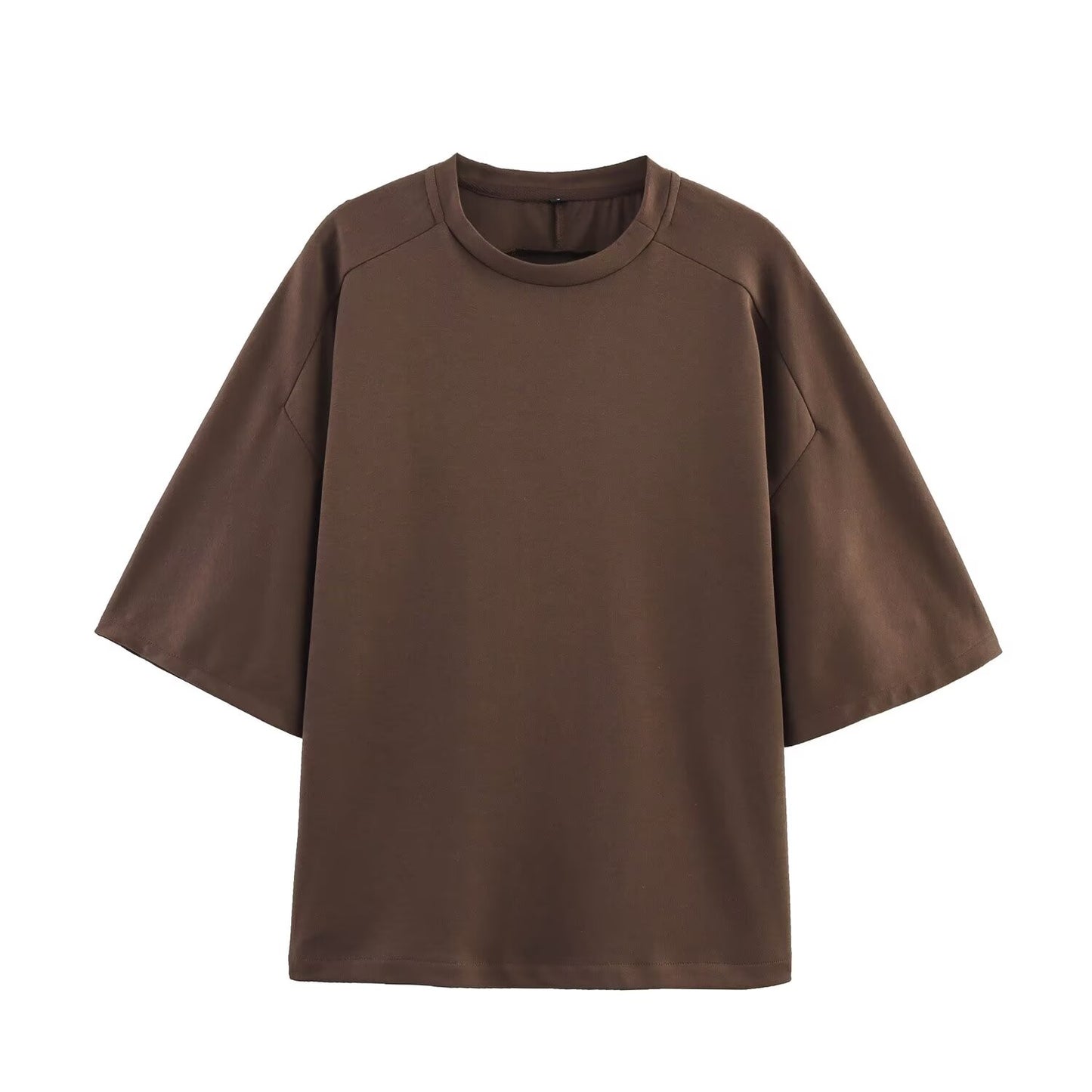 KP0219 Women's 2025 New Fashion Short Sleeve Double-Sided Sweatshirt
