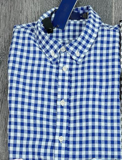 Women's New Fashion Casual Joker Loose Version Striped and Plaid Cotton Shirt Long Sleeve Shirt