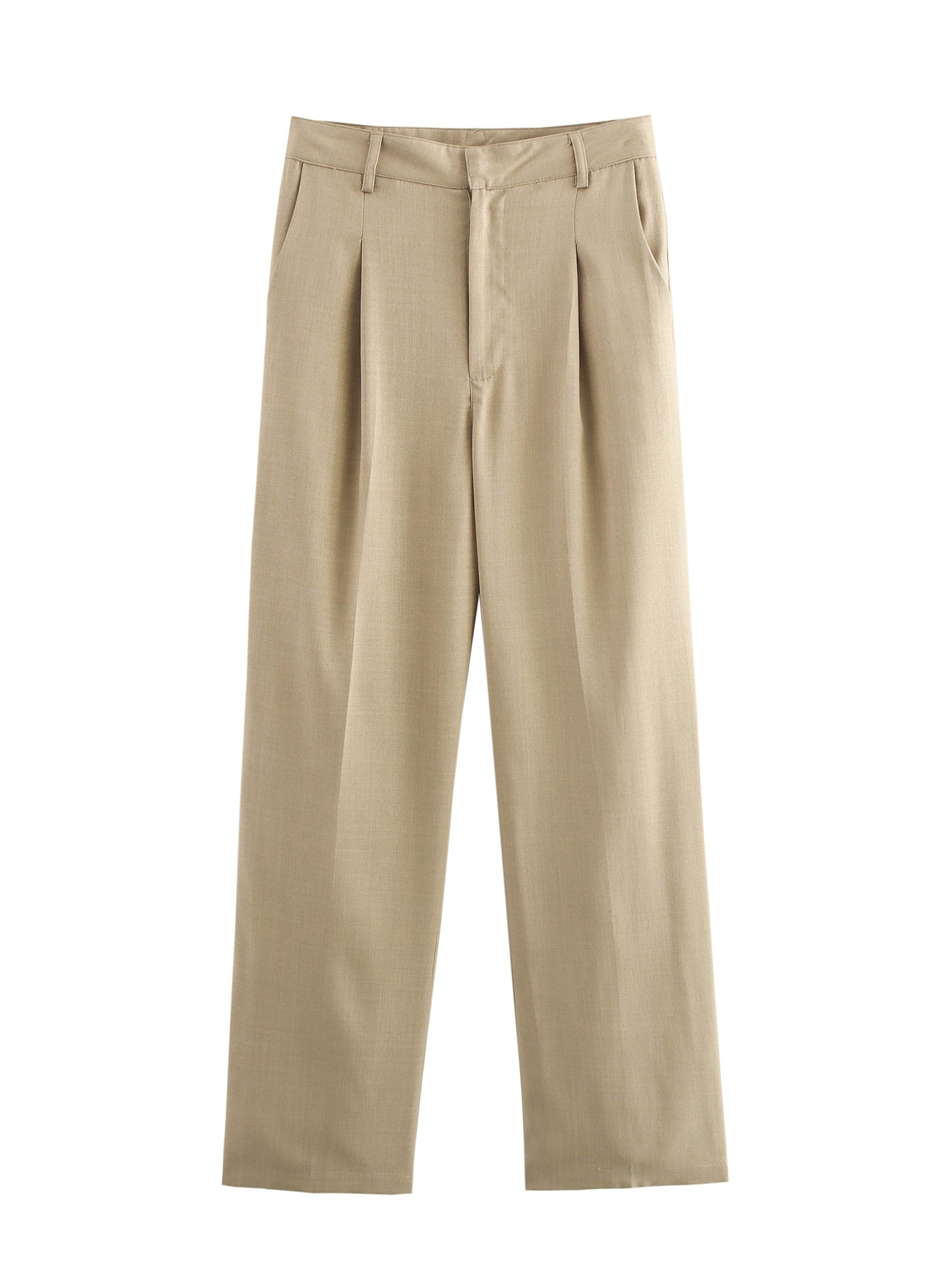 KP0099 Women 2025 New Fashion Double Waist Wide Leg Pants