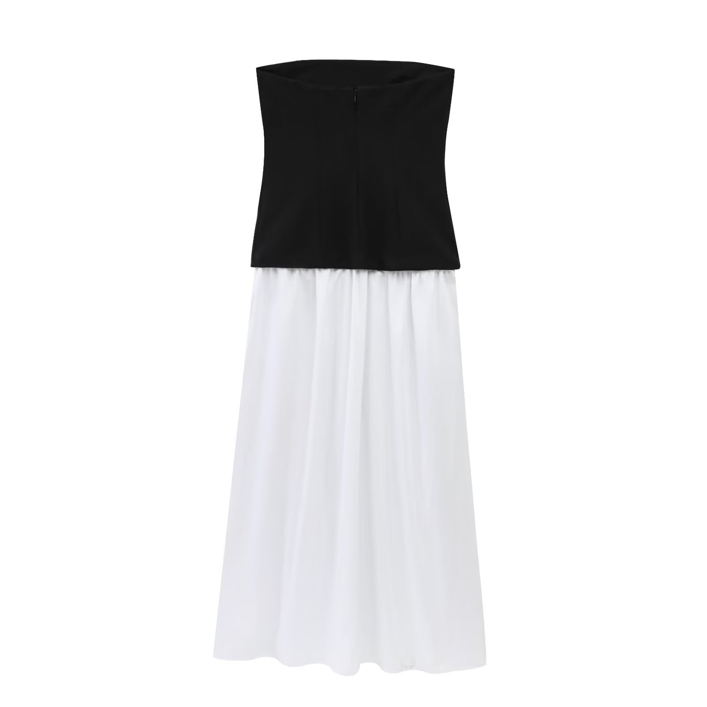 KP0096 Women 2025 New Fashion Strapless Off Shoulder Neck Midi Dress