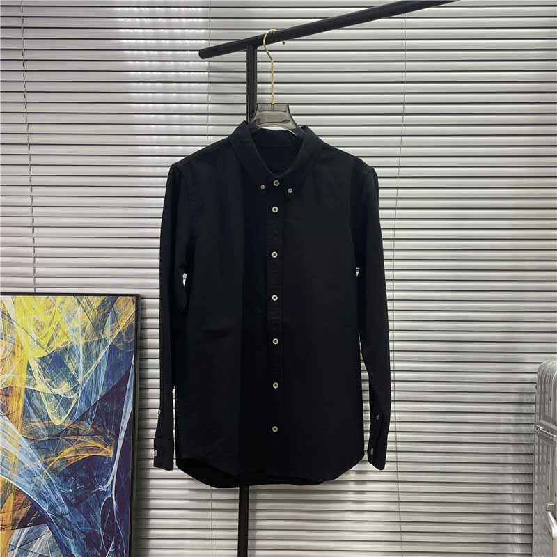 New Joker Embroidered Oxford Shirt for Men and Women Old Qian Feng Business Casual Cotton Shirt