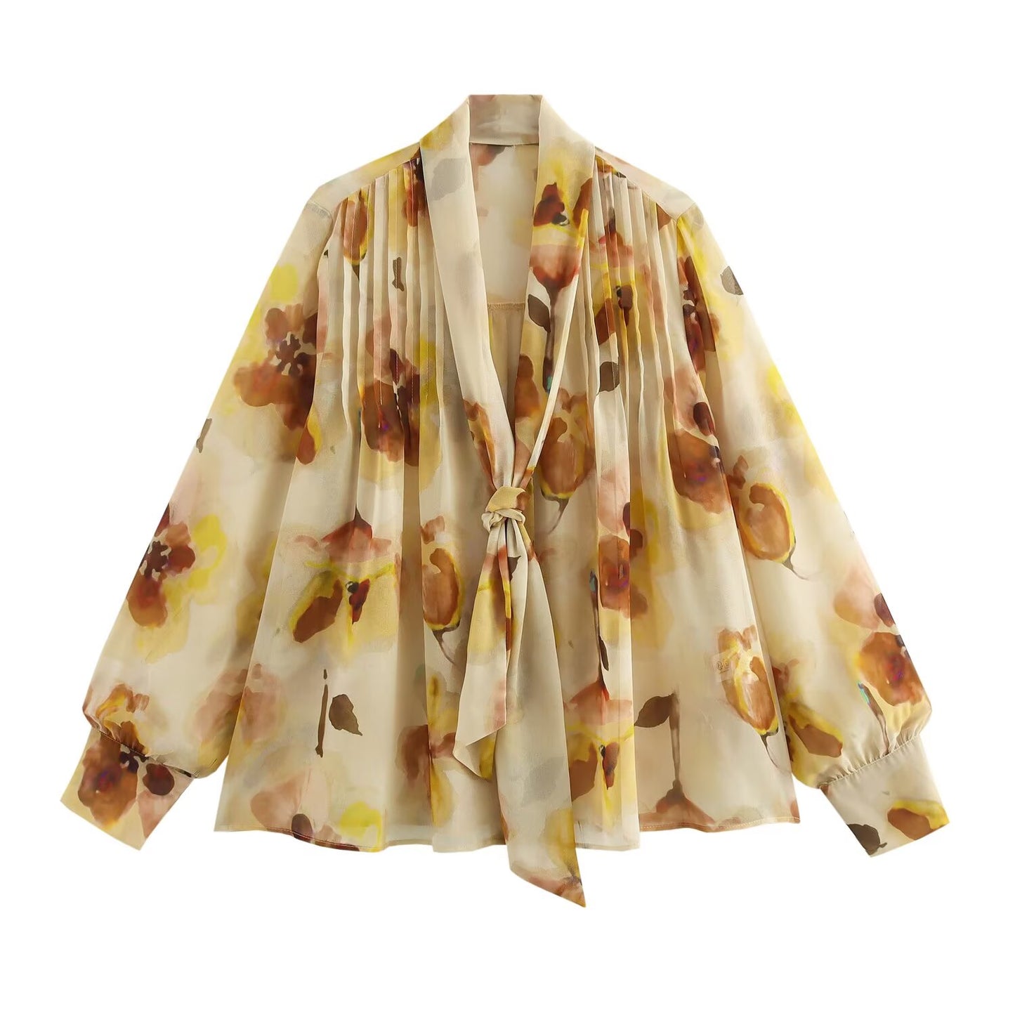 KP0089 Women 2025 New Fashion Flower Print Shirt