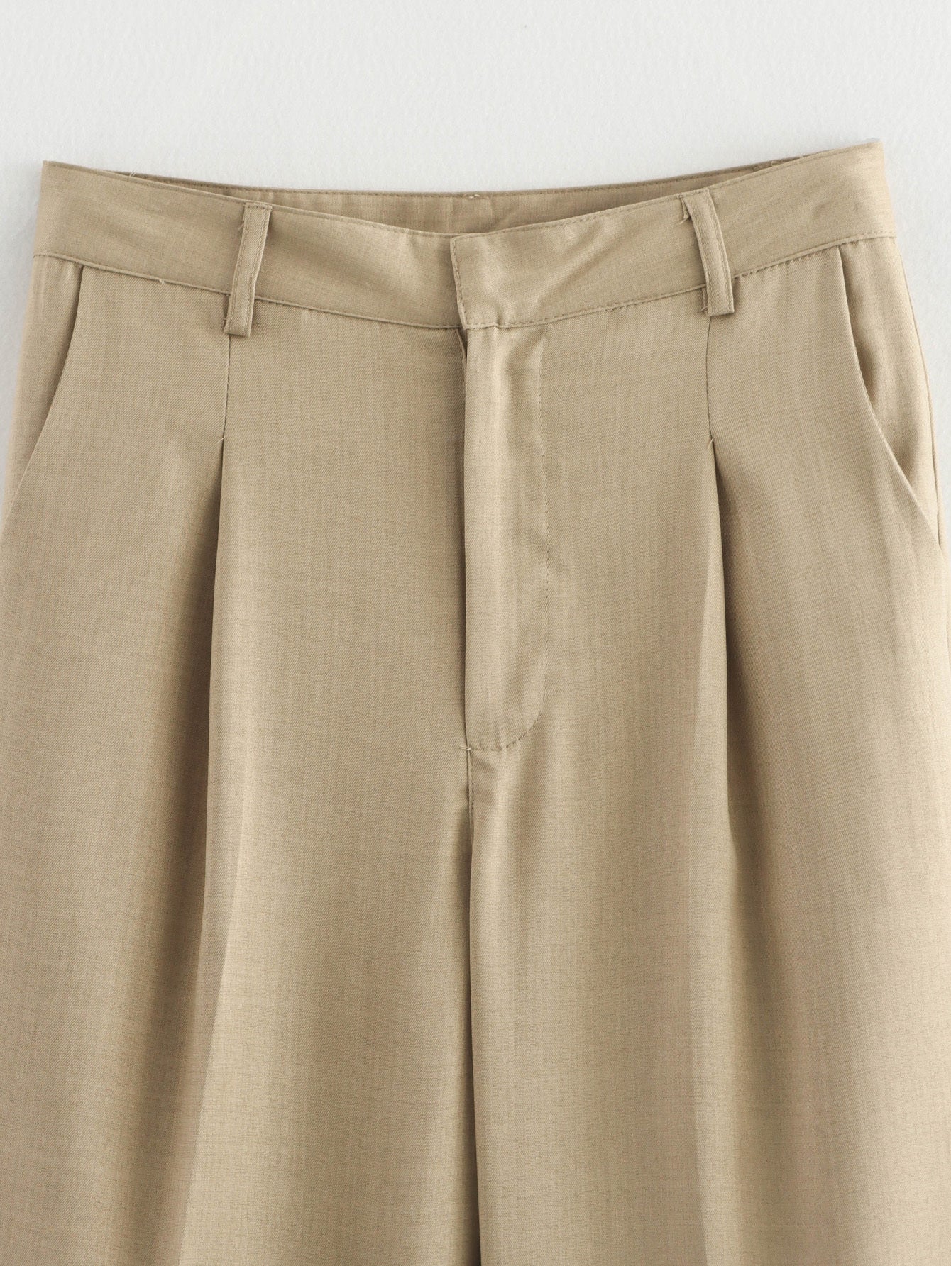 KP0099 Women 2025 New Fashion Double Waist Wide Leg Pants