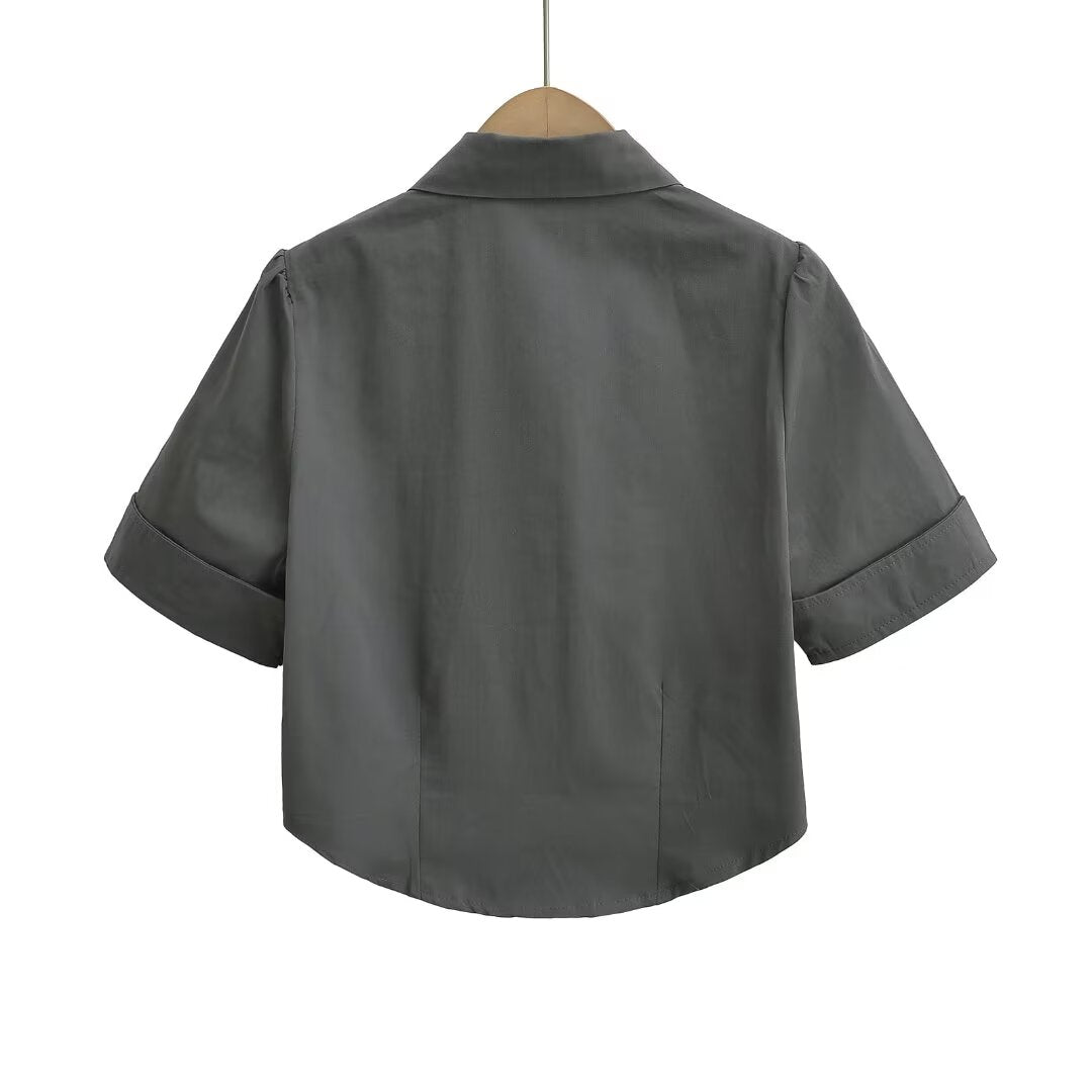 KP0178 Women's 2025 New Fashion Short-sleeved Shirt