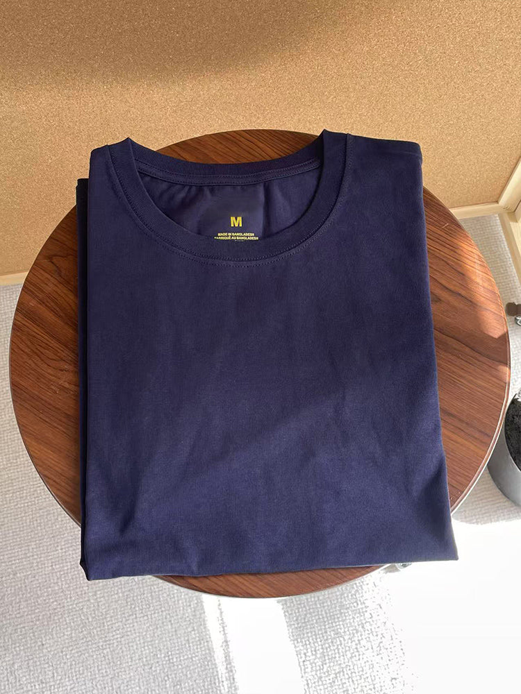 Men and women with the same new fashion and leisure Joker cotton O-neck short sleeve T-shirt
