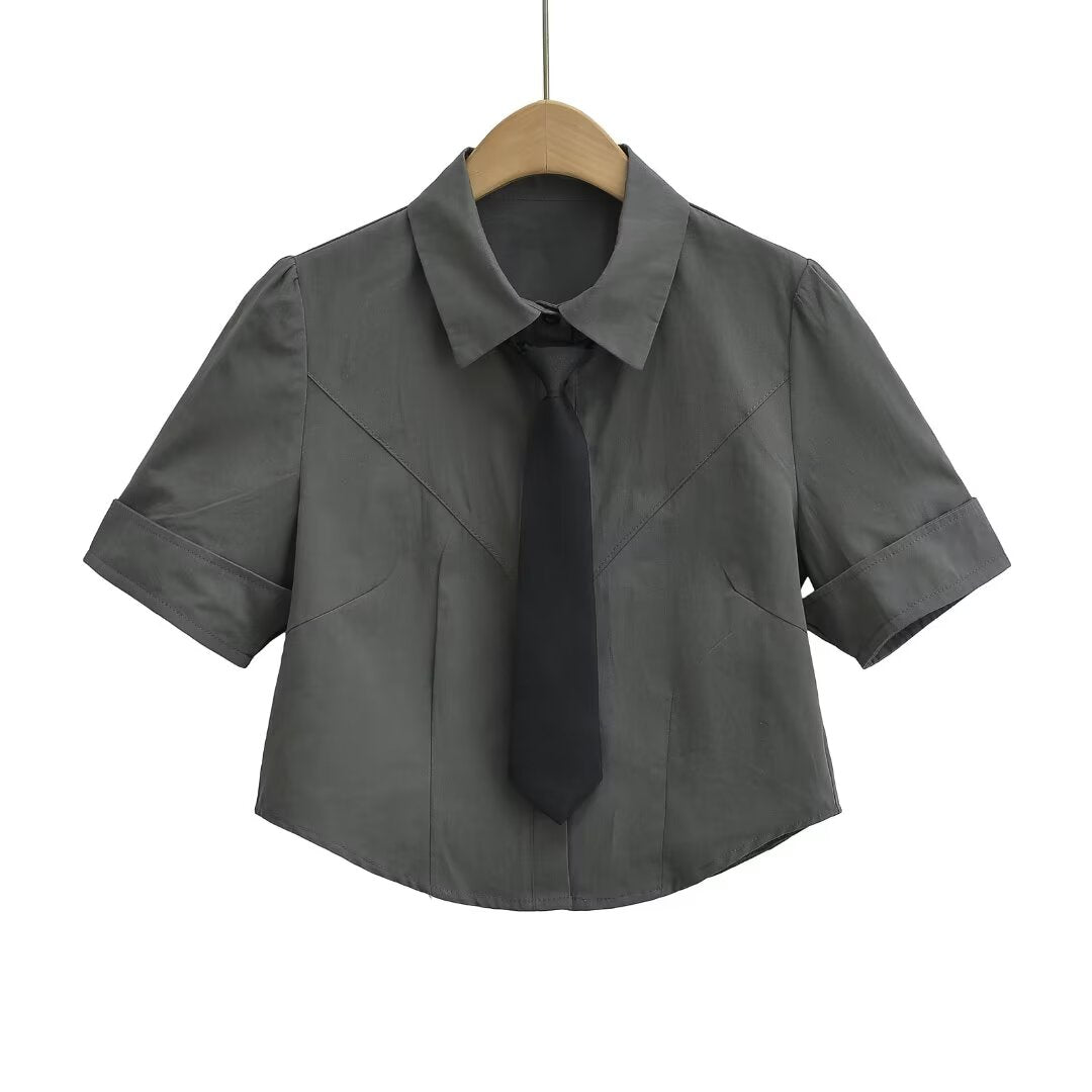 KP0178 Women's 2025 New Fashion Short-sleeved Shirt