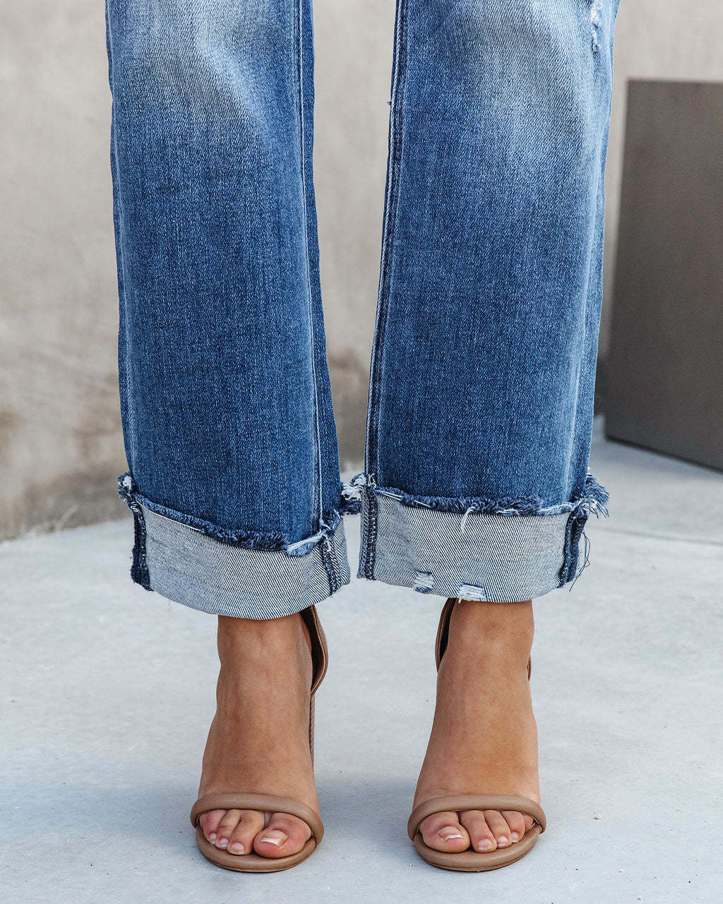 Women's New Fashion Joker Urban Leisure Washed Women's Straight Denim Trousers
