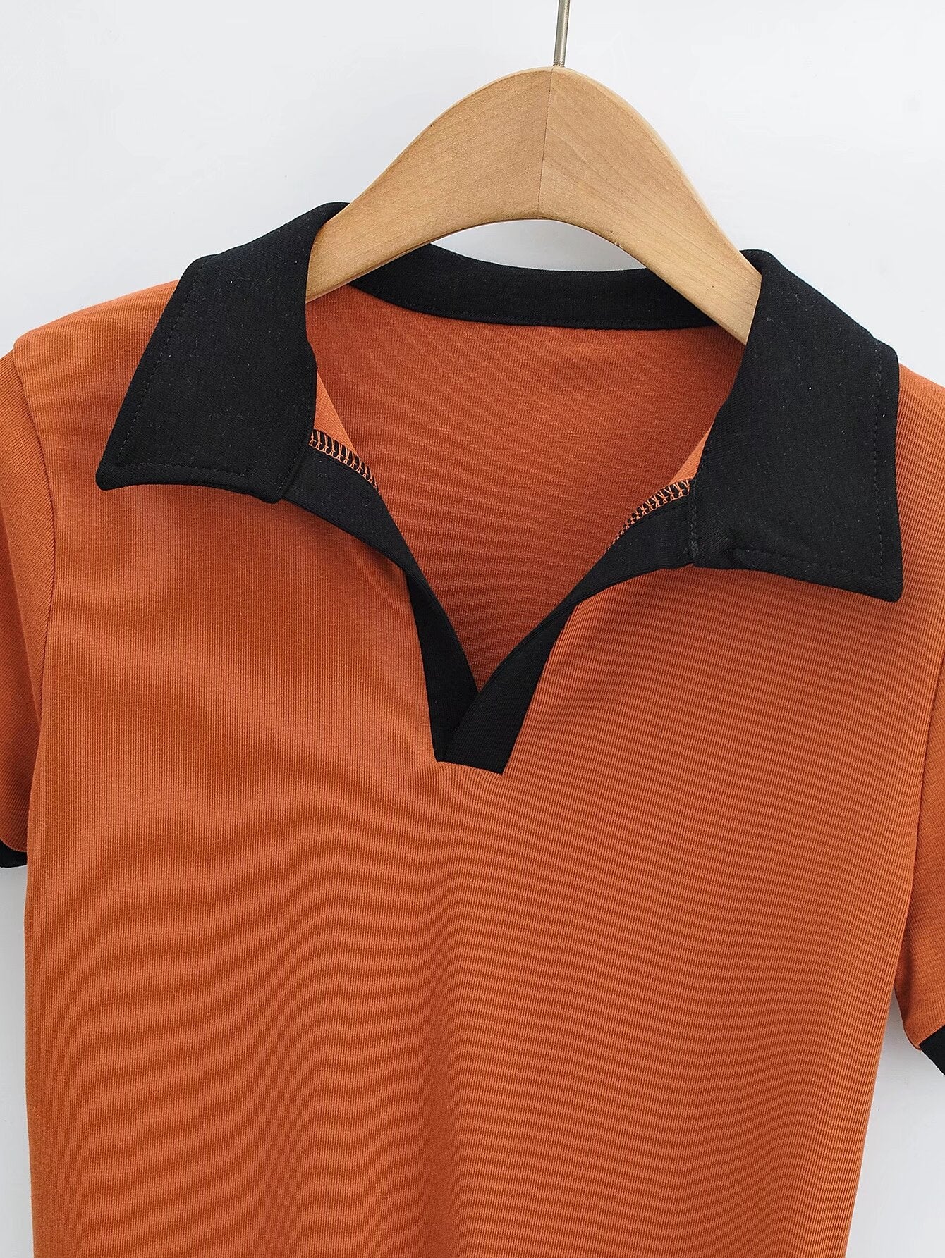 KP0217 Women's 2025 New Fashion POLO Neck T-shirt