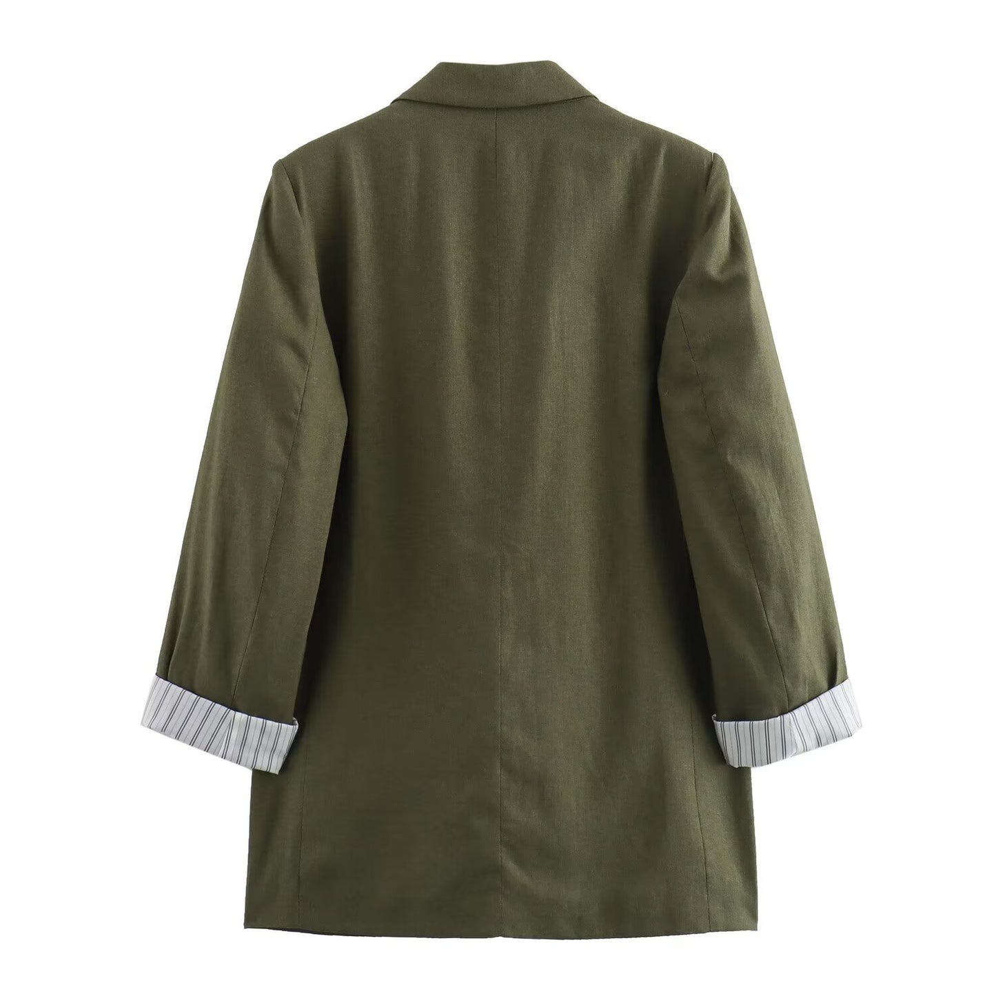 KP0019 Women's new chic Fashion Blazer Coat Vintage Long Sleeve Pockets Female Outerwear Chic