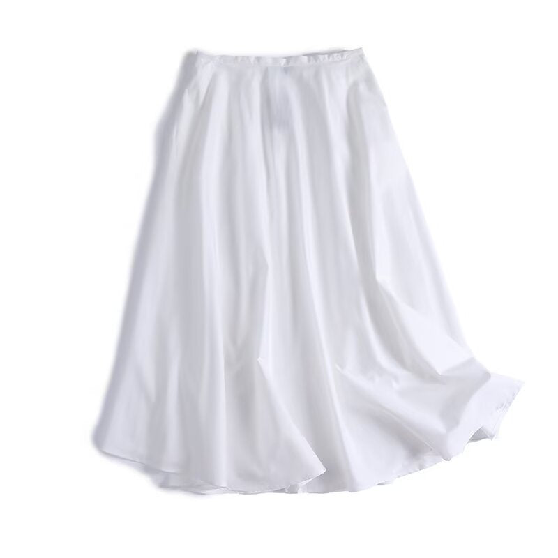 KP0095 Women 2025 New Fashion All-match Commuter Style Wide-hem Midi Skirt