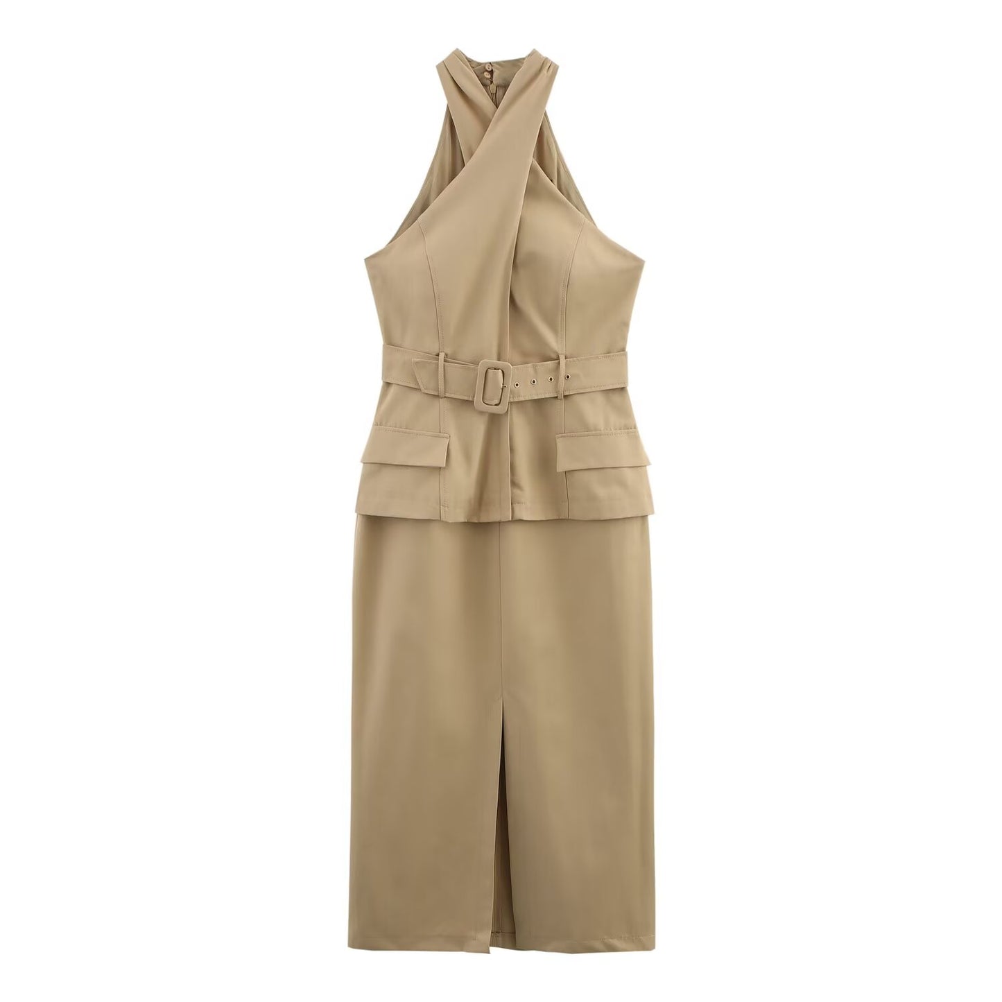 KP0045 Women's New Fashion Hollow Out Embroidery Ruffled Midi Dress Smocked Tie Straps Female Dresses robe Mujer