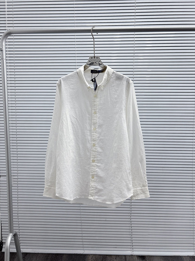 Women's New Fashion Casual Joker Linen Cotton Loose Long-sleeved Shirt Jacket Sun Shirt Long-sleeved Shirt