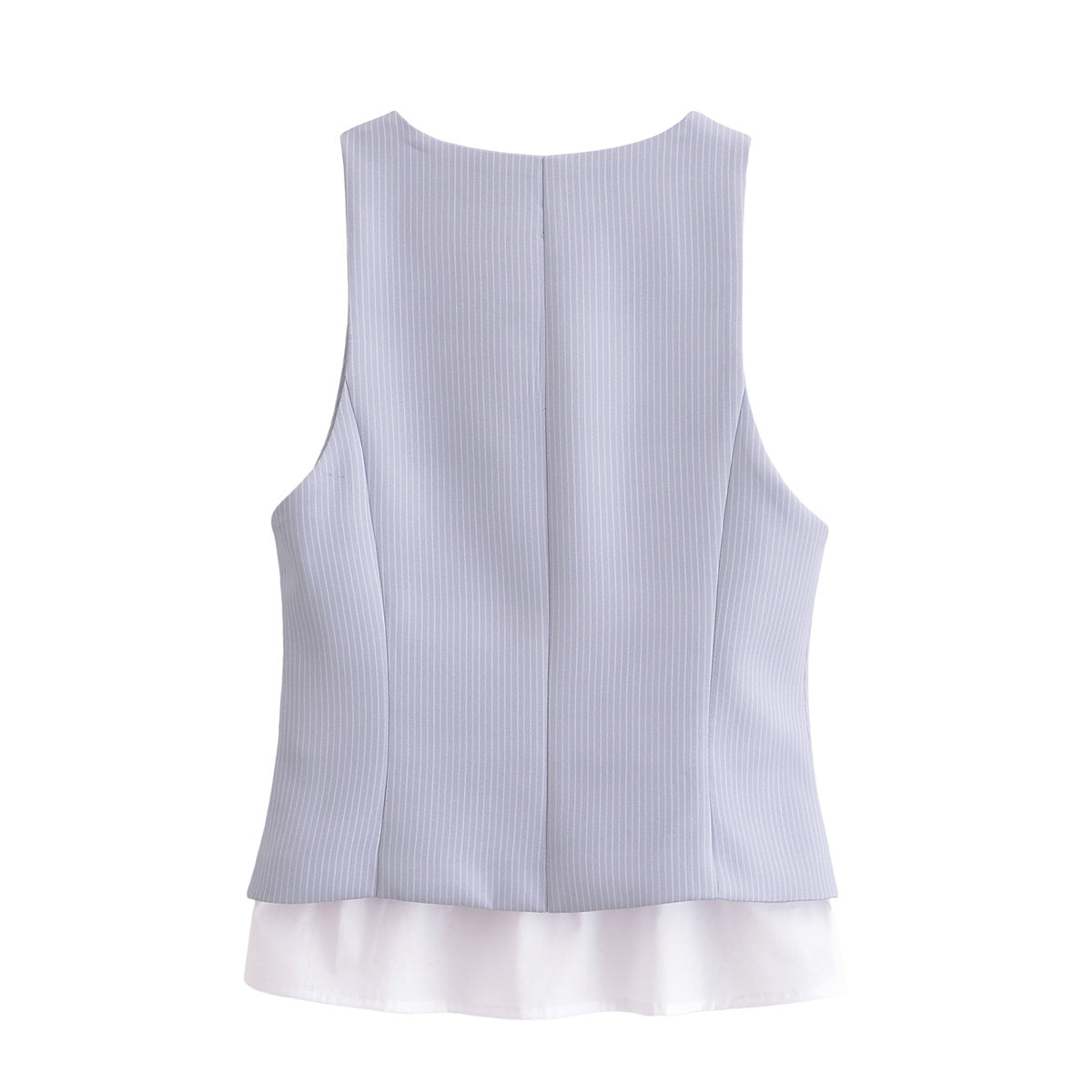 KP0074 Women 2025 New Fashion Striped Splicing Top