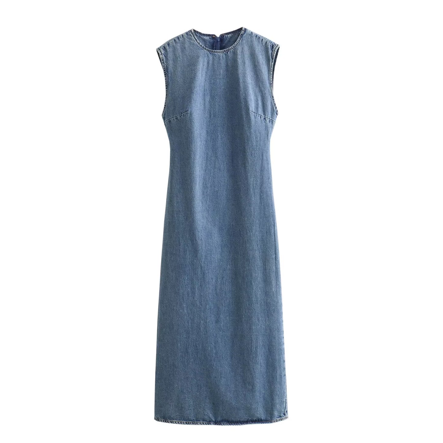 KP0113 Women 2025 New Fashion Denim Midi Dress 2569081