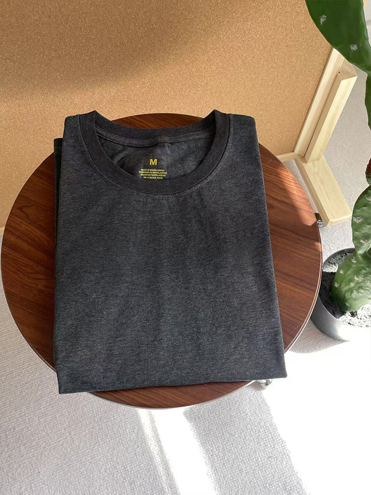 Men and women with the same new fashion and leisure Joker cotton O-neck short sleeve T-shirt