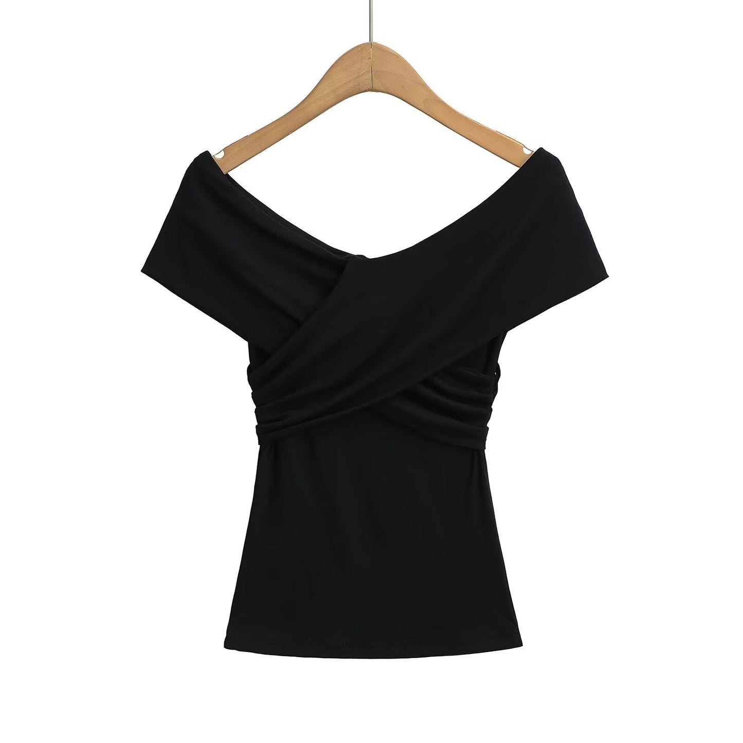 KP0142 women's 2025 new fashion double-layer short-sleeved T-shirt