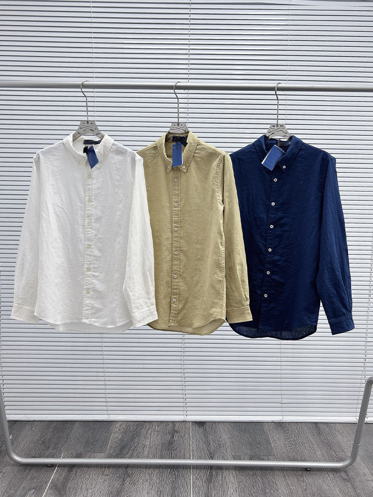 Women's New Fashion Casual Joker Linen Cotton Loose Long-sleeved Shirt Jacket Sun Shirt Long-sleeved Shirt