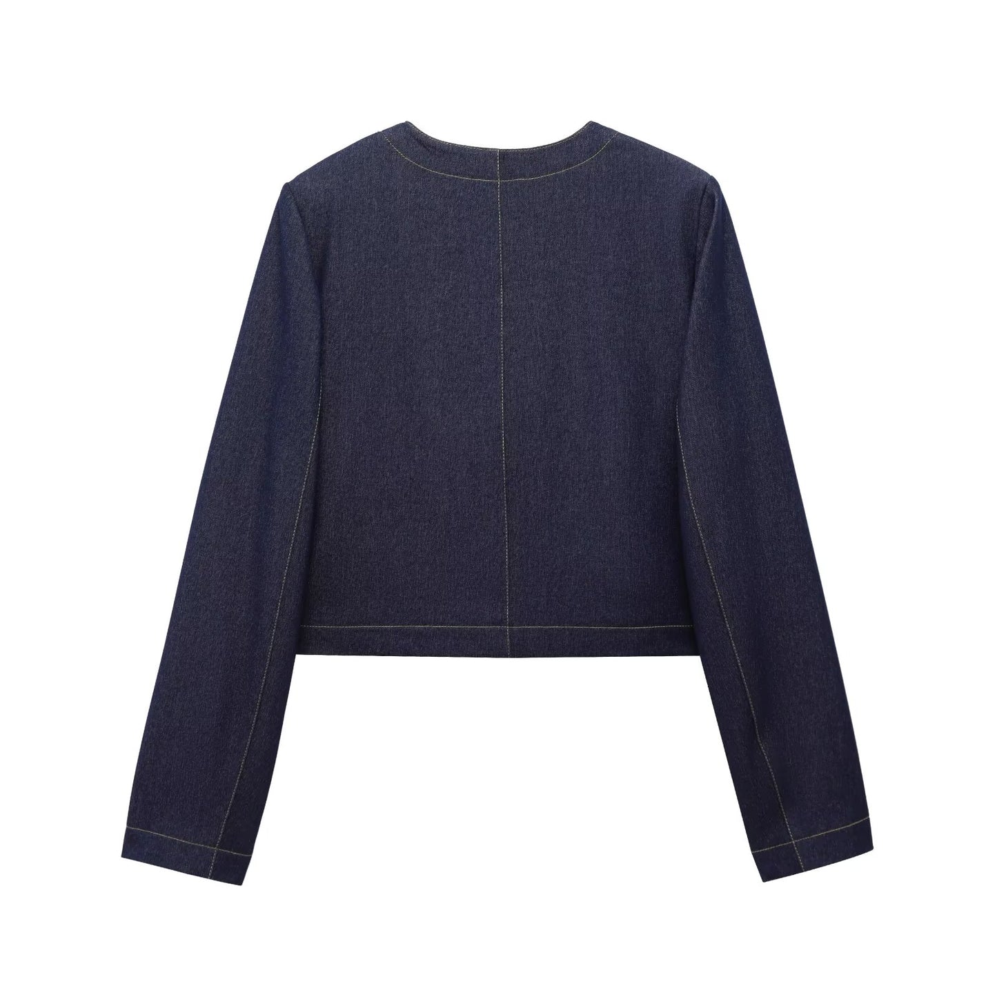 KP0083 Women 2025 New Fashion Contrast stitching short jacket
