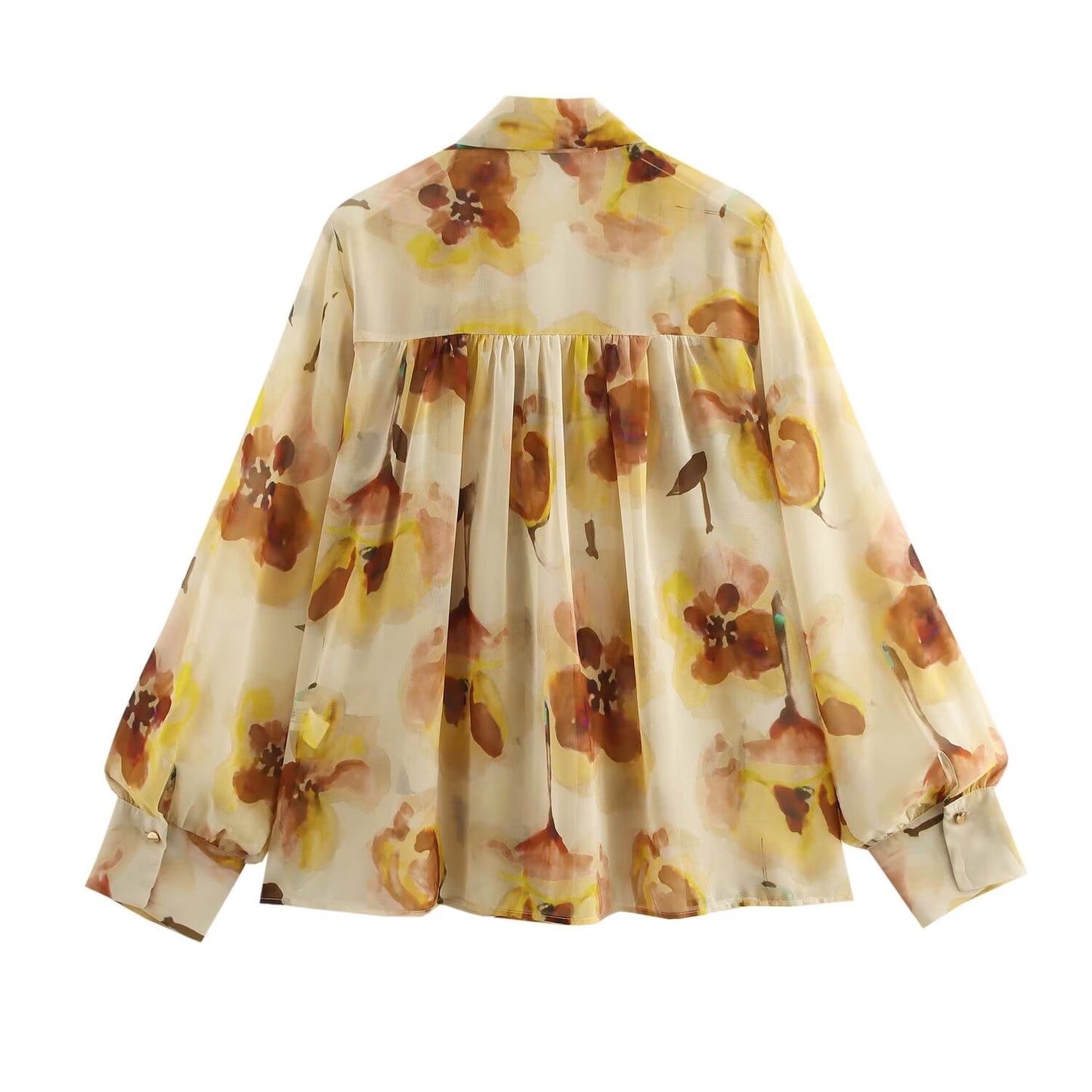 KP0089 Women 2025 New Fashion Flower Print Shirt