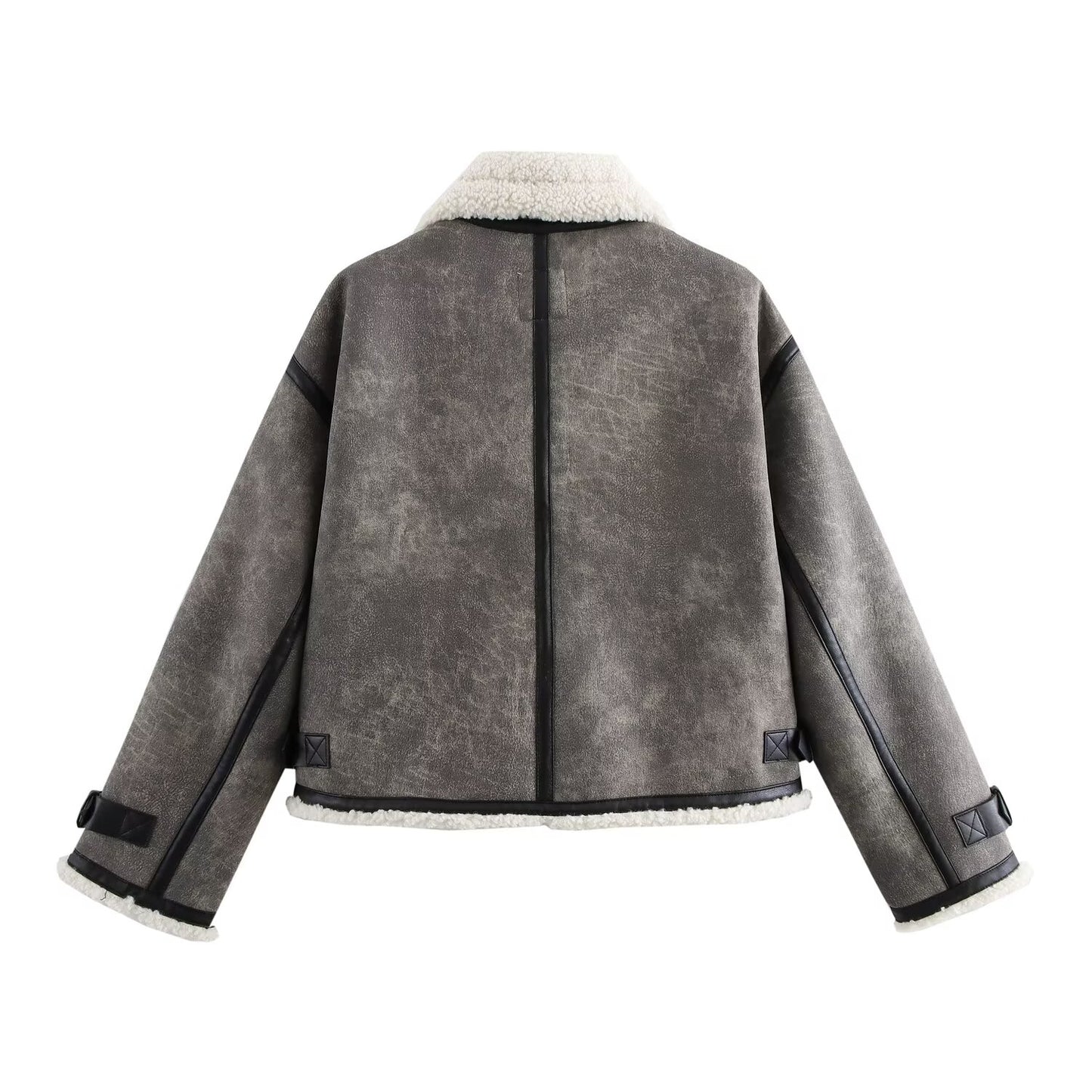 KP0124 Women 2025 New Fashion Double-faced Jacket with Straps