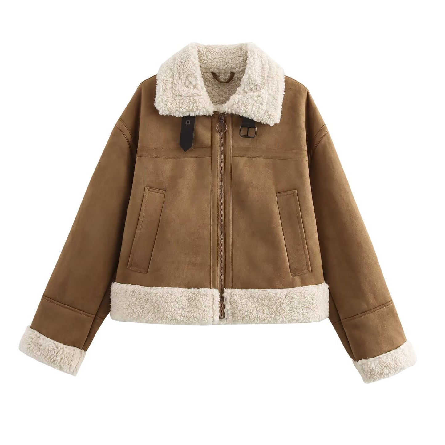 KP0119 Women 2025 New Fashion Zipper Double-sided Jacket