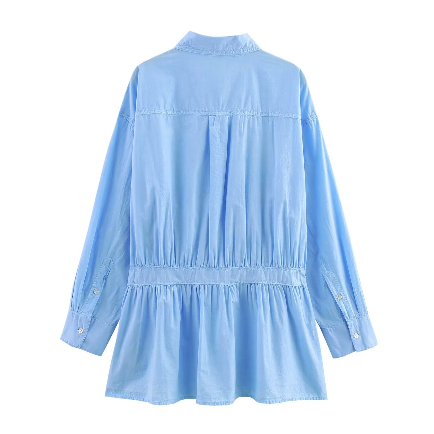 KP0021 Women's new chic Fashion Casual Joker Shirt Short Long Sleeve Dress Retro Women's chic dress women's