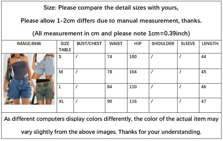 Women's New Fashion, Leisure, Joker Washing Equipment, Women's Denim Shorts.