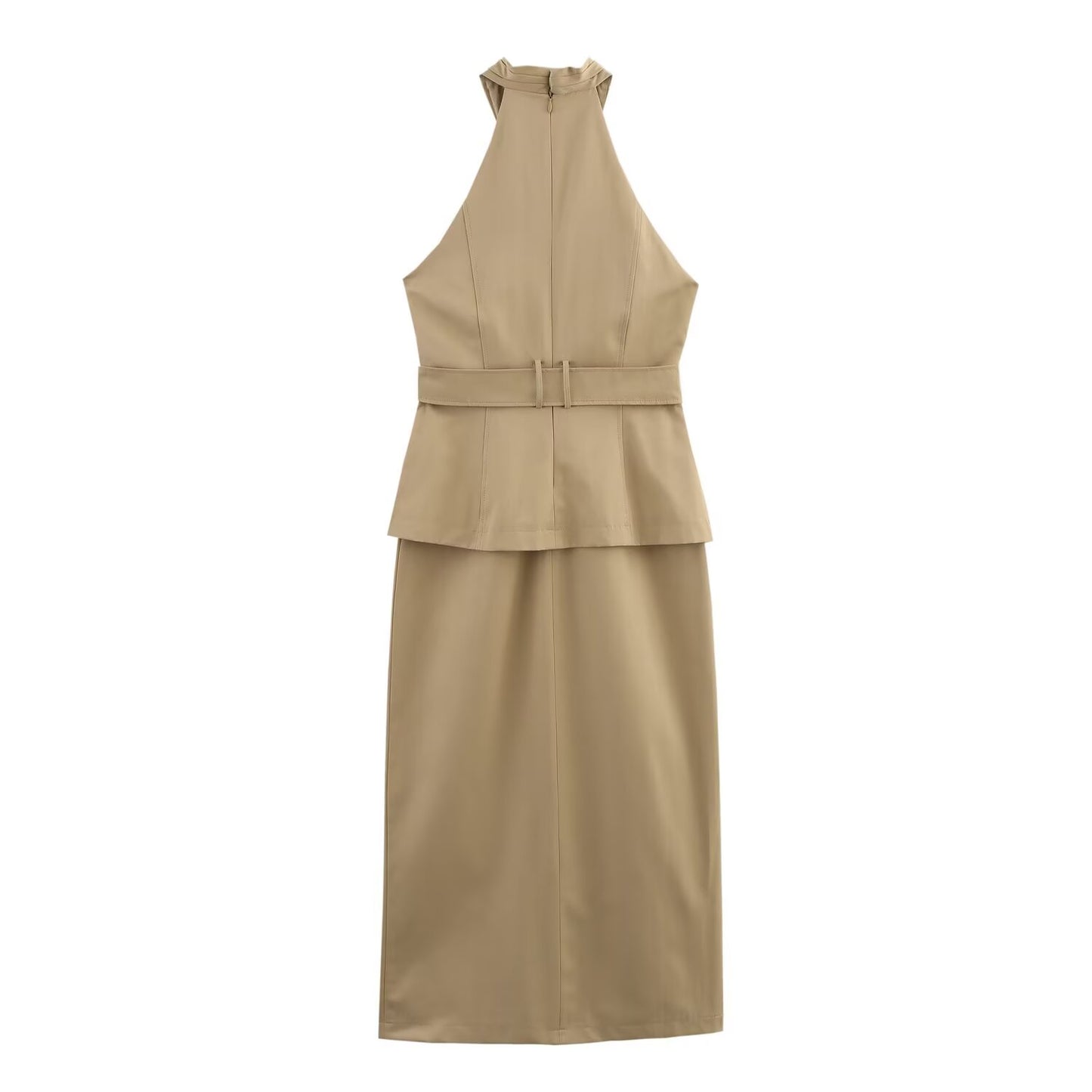 KP0045 Women's New Fashion Hollow Out Embroidery Ruffled Midi Dress Smocked Tie Straps Female Dresses robe Mujer