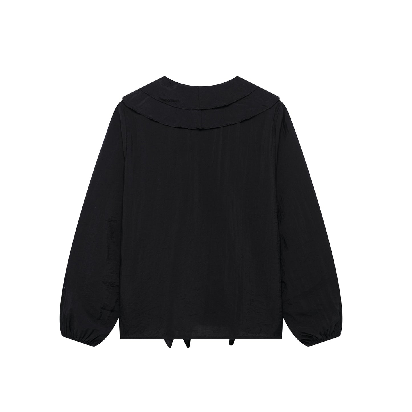 KP0055 Women 2025 New Fashion Tie-strap Denim Shirt Zipper denim shirt Loose Fitting Vintage Long Sleeve Female Chic