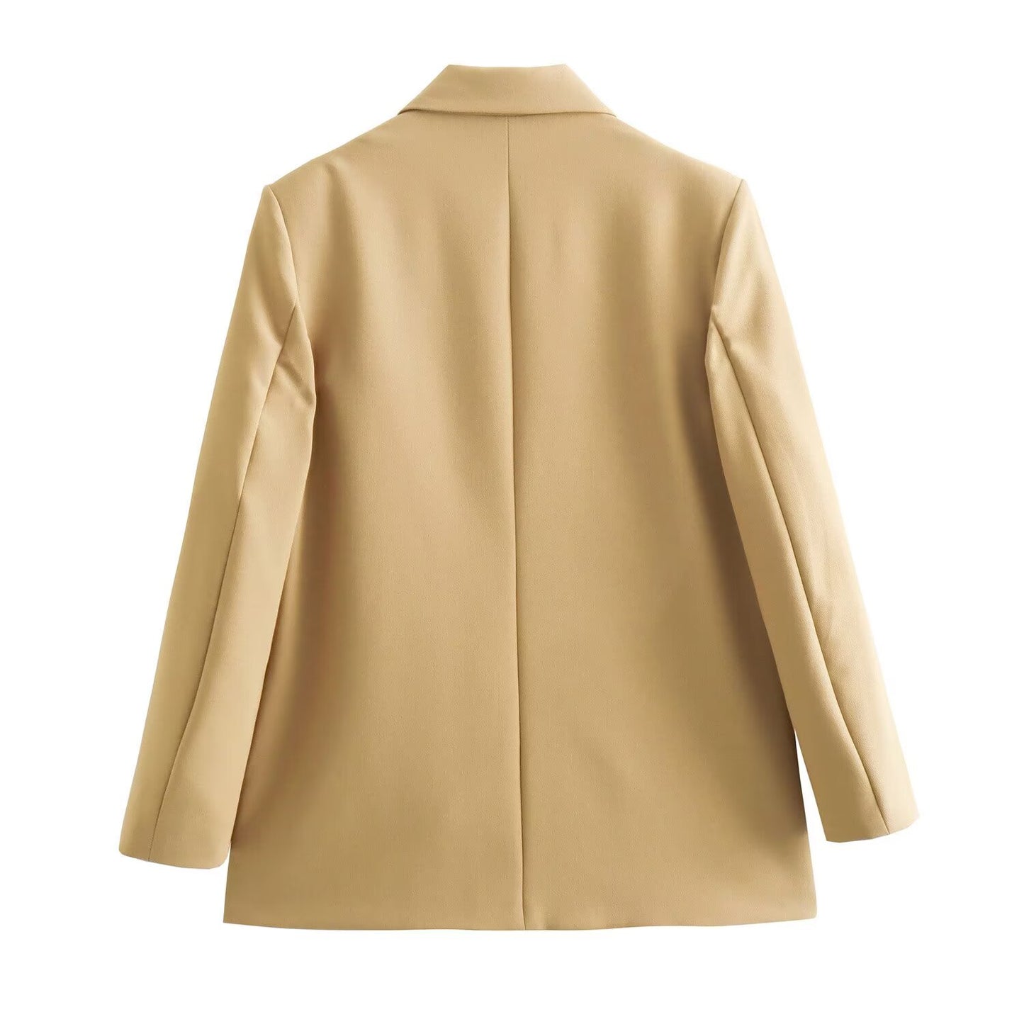 KP0022 Women's new chic Fashion Single Button Cropped Blazer Coat Vintage Long Sleeve Female Outerwear Chic Femme
