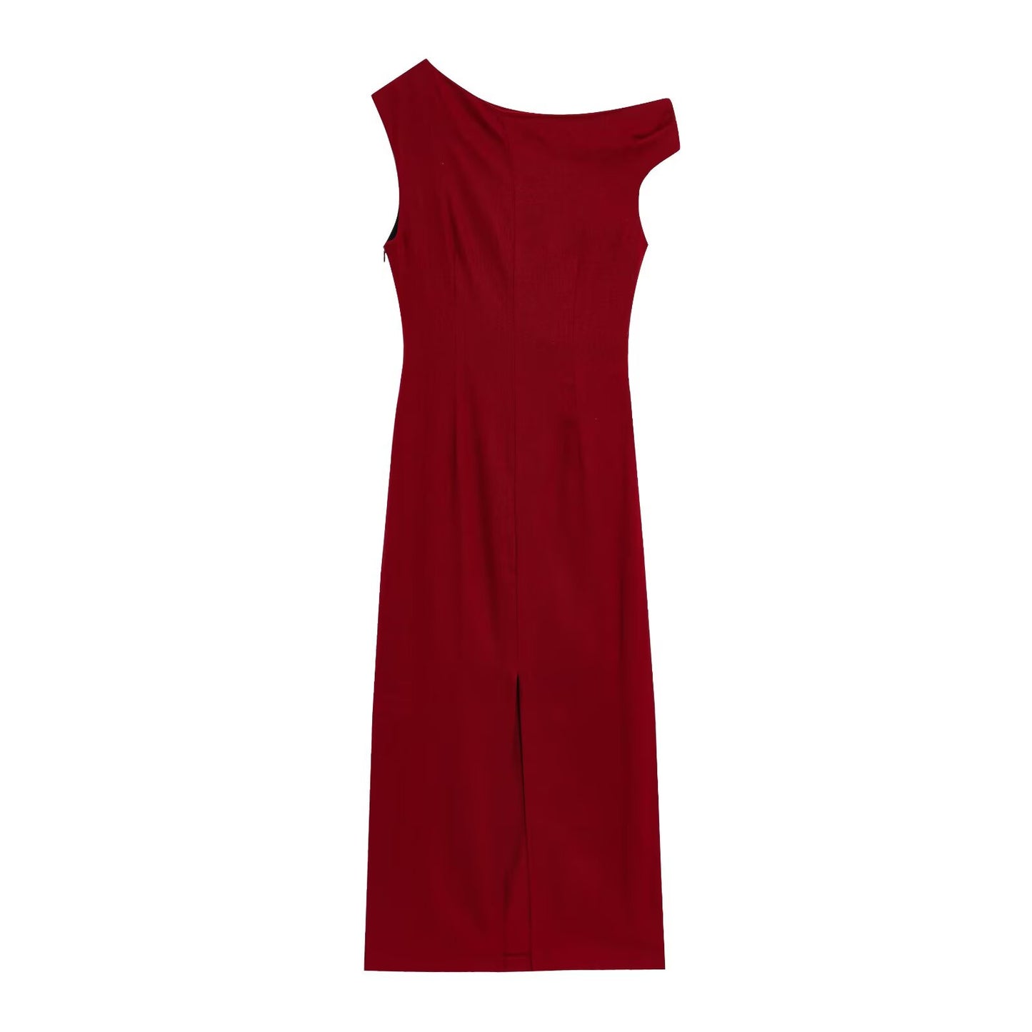 KP0102 Women 2025 New Fashion Linen Blend Pleated Midi Dress