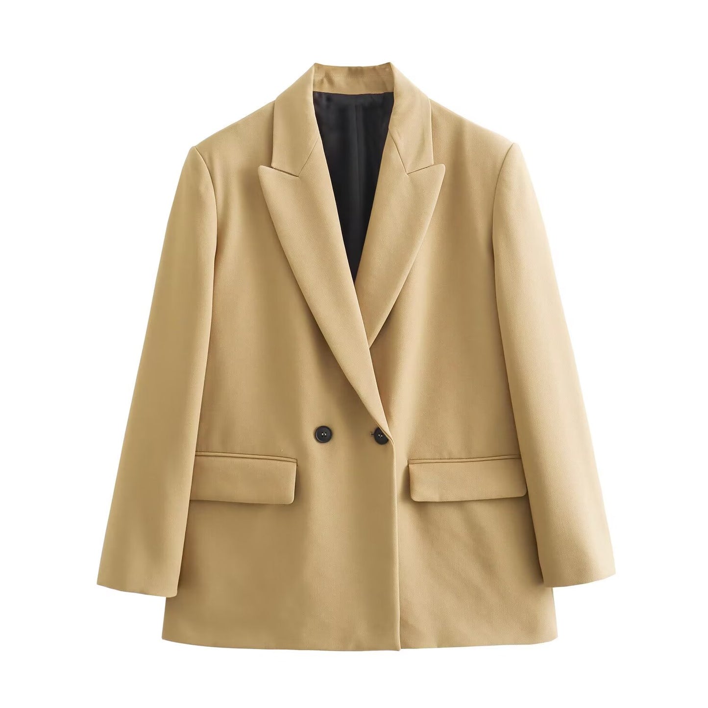 KP0022 Women's new chic Fashion Single Button Cropped Blazer Coat Vintage Long Sleeve Female Outerwear Chic Femme