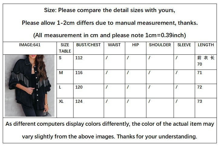 Women's New Fashion Casual Joker Chain Rivet Street Fashion Single-breasted Coat.