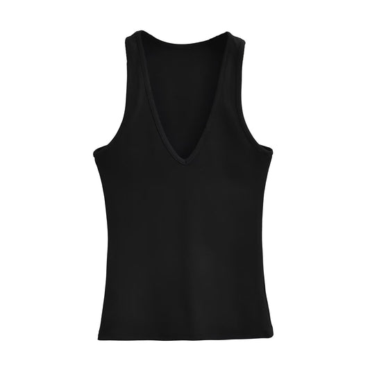 KP0177 Women's 2025 New Fashion V-neck Sleeveless Vest