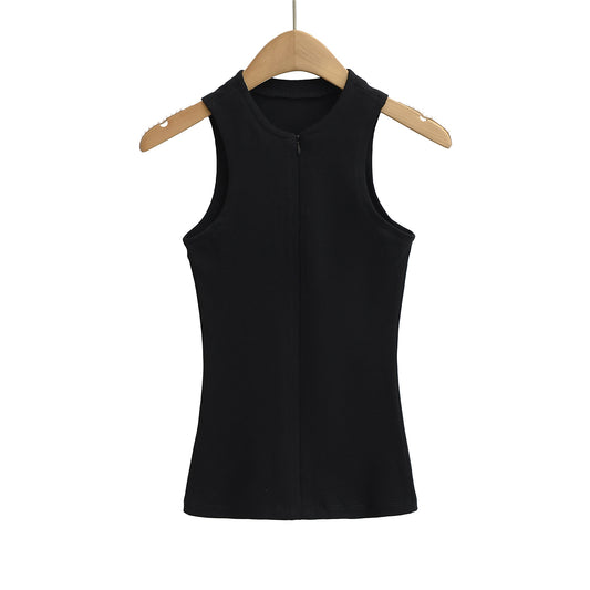 KP0205 Women's 2025 New Fashion Knitted O-neck Sleeveless Vest