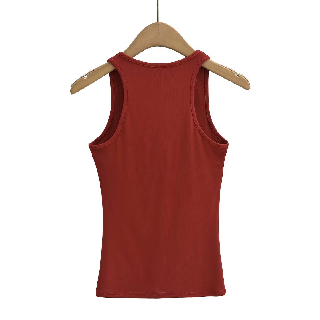 KP0176 Women's 2025 New Fashion Big V-neck Vest