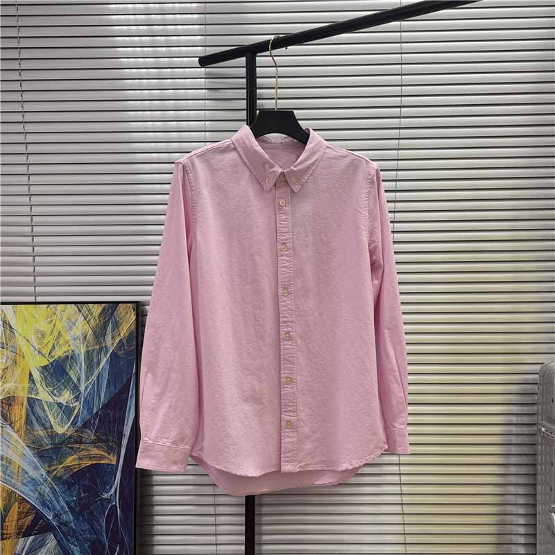 New Joker Embroidered Oxford Shirt for Men and Women Old Qian Feng Business Casual Cotton Shirt