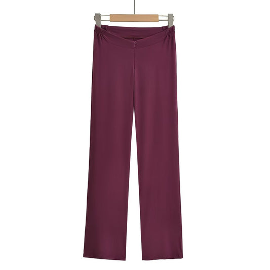 KP0173 Women's 2025 New Fashion Zipper Casual Pants