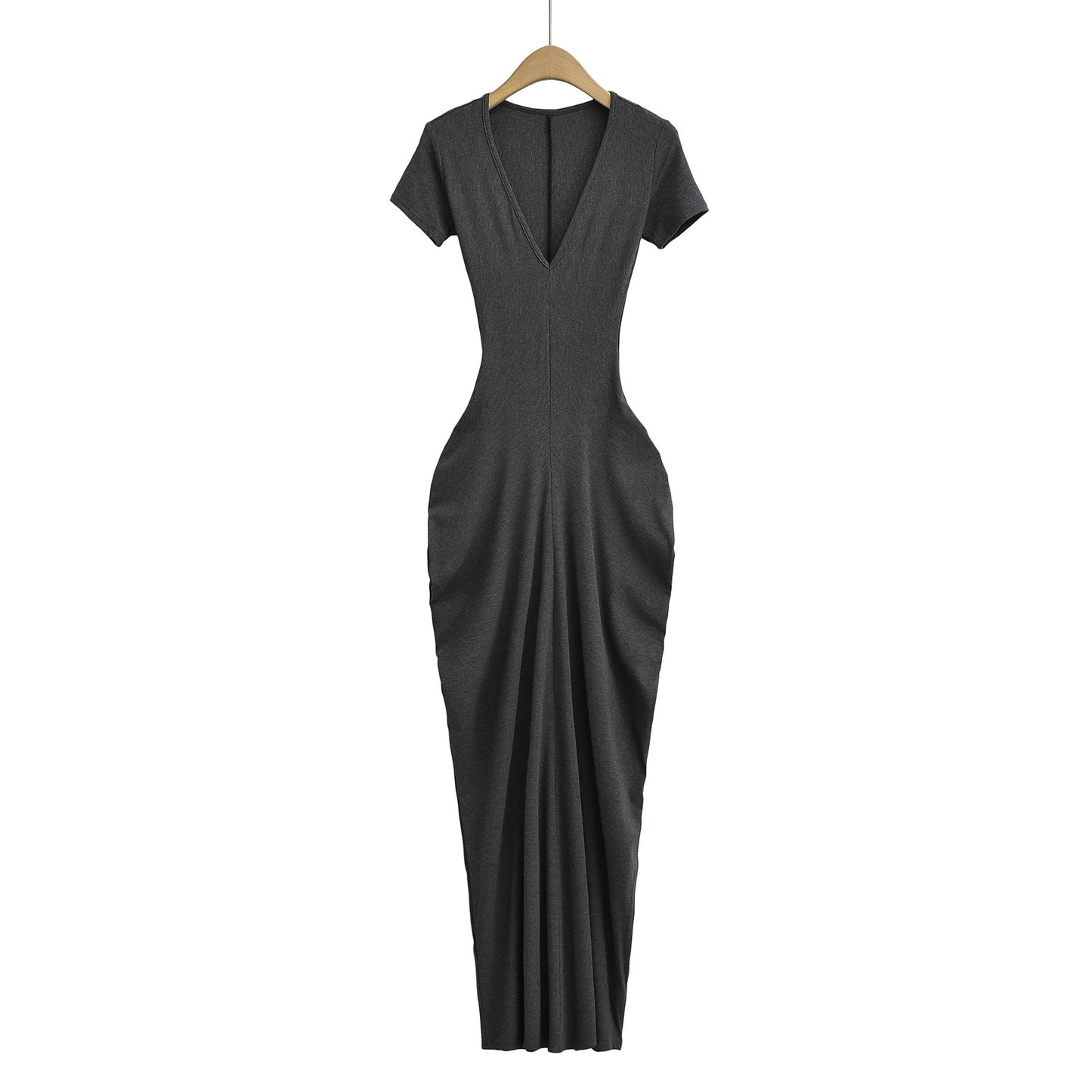 KP0189 Women's 2025 New Fashion Short-sleeved Midi Dress