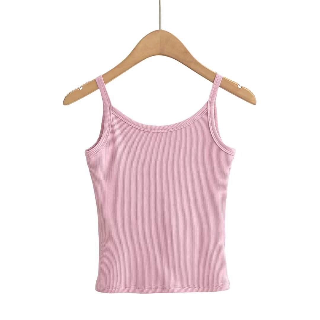 KP0153 Women's 2025 New Fashion U-neck Thin Shoulder Strap Camisole