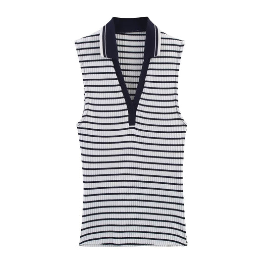 KP0111 Women 2025 New Fashion Ribbed Top 