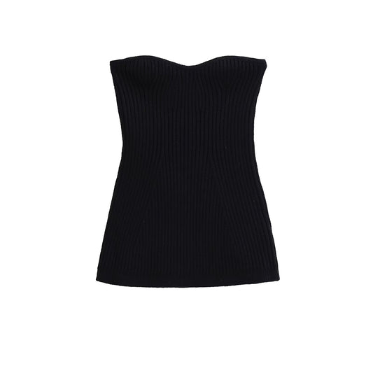 KP0159 Women's 2025 New Fashion Encryption Knitted Tube Top Vest