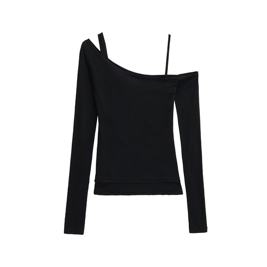 KP0156 Women's 2025 New Fashion Fake Two Thin Long-sleeved Sweaters