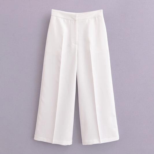 KP0072 Women 2025 New Fashion High Waist Wide Leg Pants 