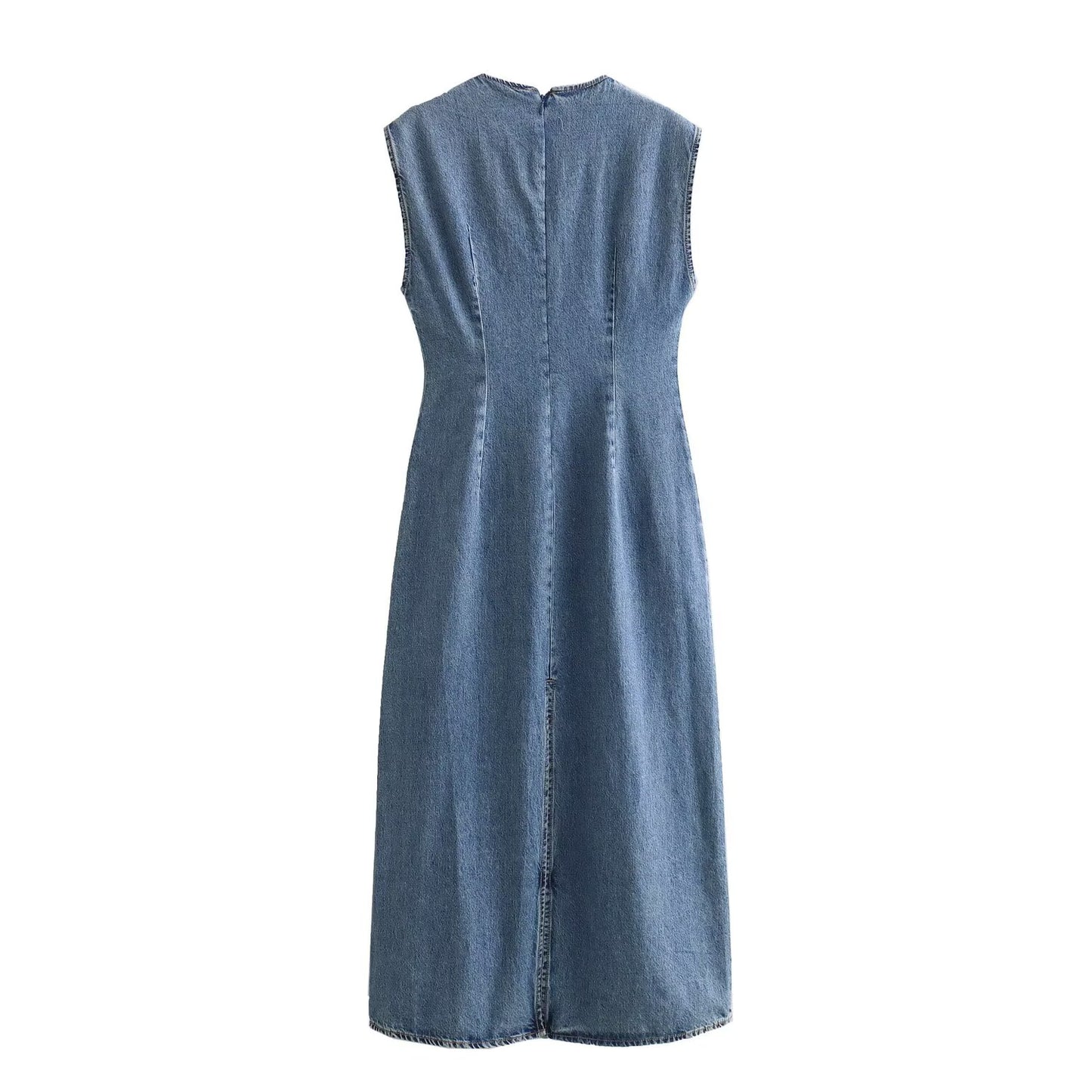 KP0113 Women 2025 New Fashion Denim Midi Dress 2569081 
