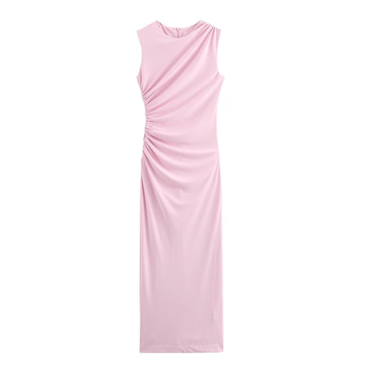 KP0040 Women's new fashion long dress retro elastic wide shoulder strap women's dress Dresses Mujer